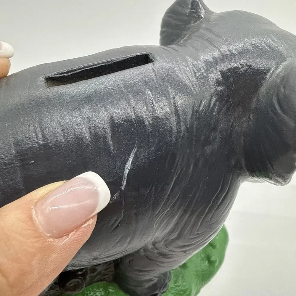 Blow Mold Plastic Elephant Bank Figure Toy Small World Importing 1989